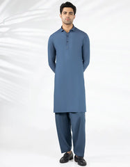 BLUE BLENDED CASUAL KAMEEZ SHALWAR