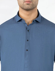 BLUE BLENDED CASUAL KAMEEZ SHALWAR