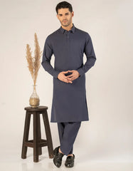 NAVY BLUE COTTON KAMEEZ SHALWAR