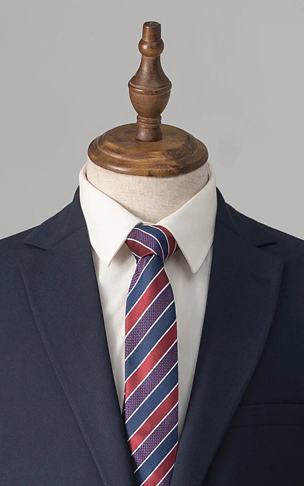 3 PIECE SUIT CONTRASTED  NAVY