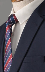 3 PIECE SUIT CONTRASTED  NAVY