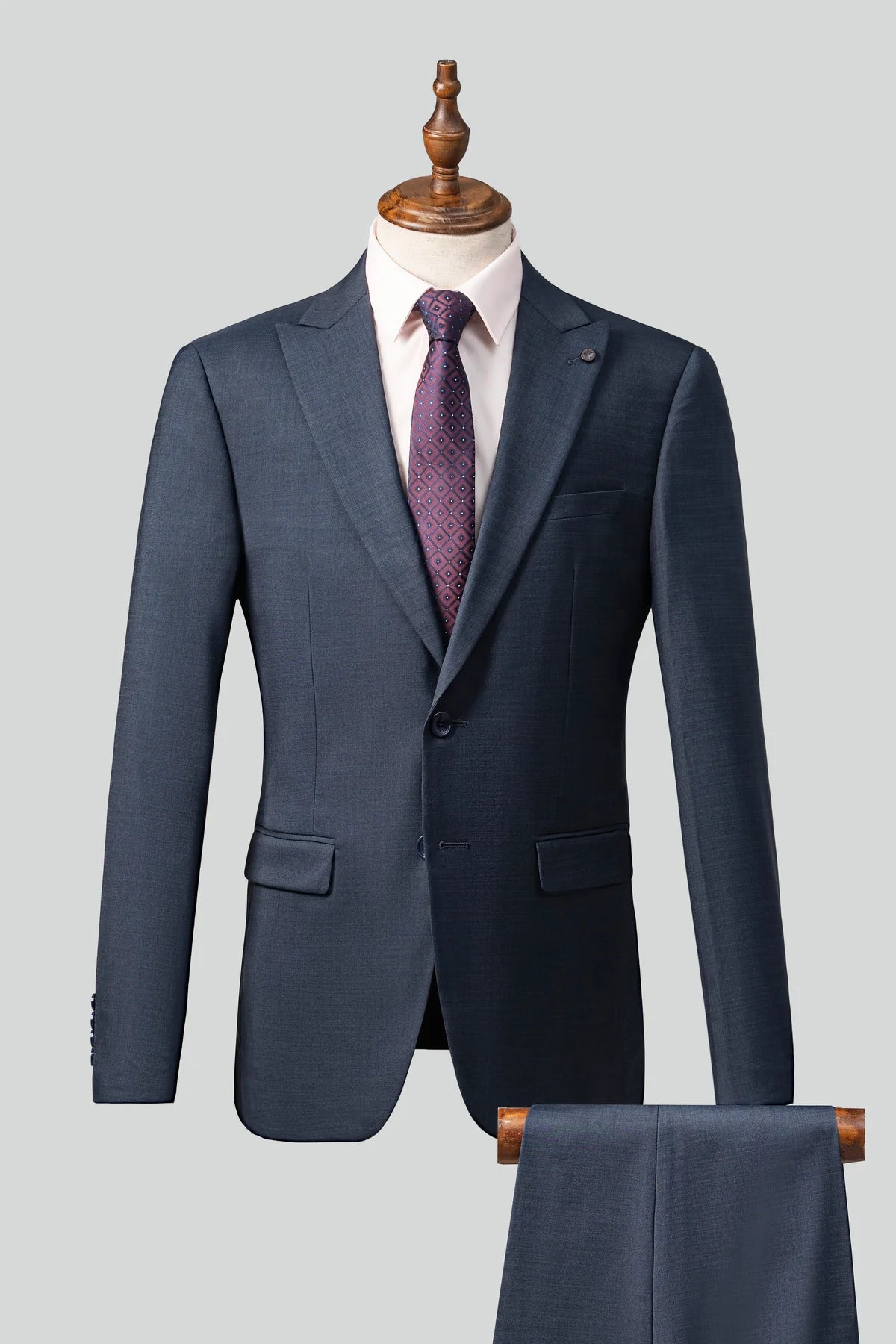 2 PIECE TEXTURED SUIT NAVY