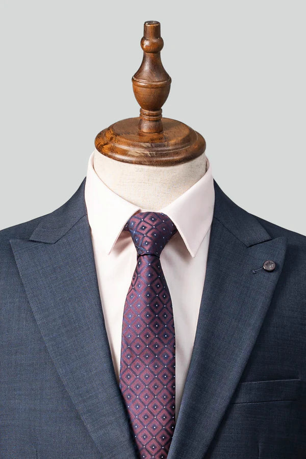 2 PIECE TEXTURED SUIT NAVY