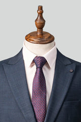 2 PIECE TEXTURED SUIT NAVY