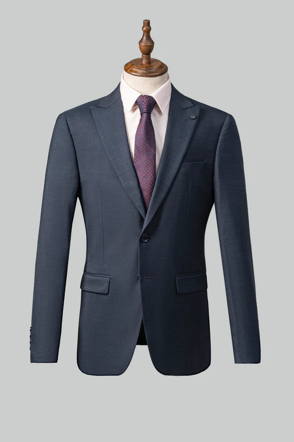 2 PIECE TEXTURED SUIT NAVY