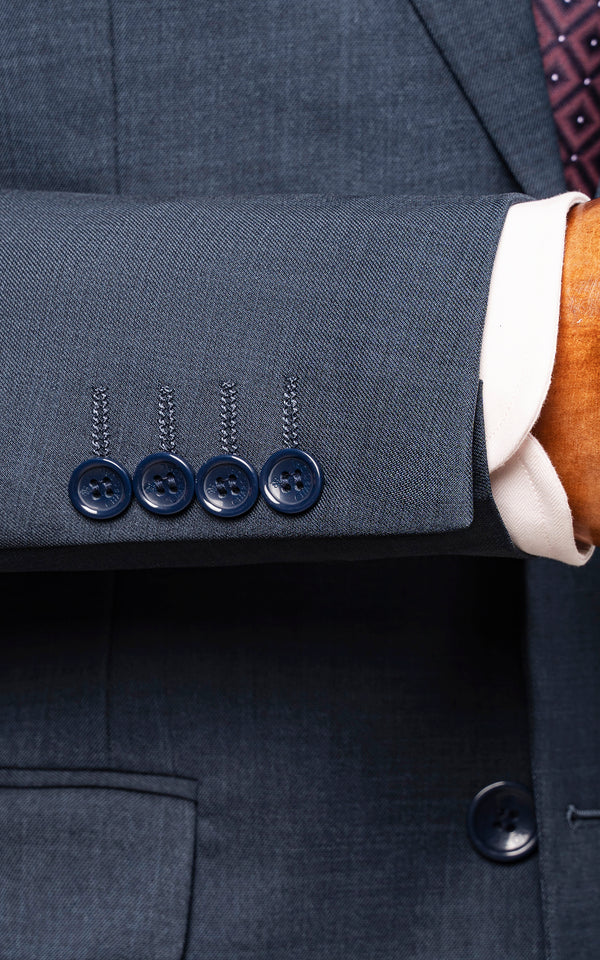 2 PIECE TEXTURED SUIT NAVY